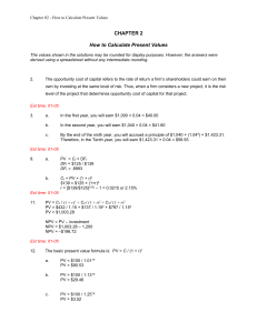 Chapter 2: How to Calculate Present Values