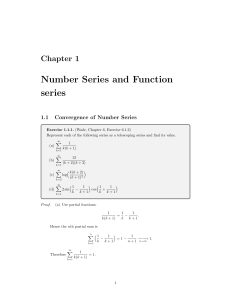 Convergence of Number Series: Telescoping Series Exercise