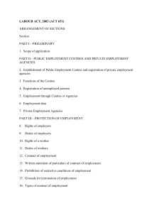 Labour Act 2003 (Act 651) - Ghana's Labor Law