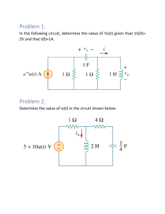 Circuit Analysis Problems: Transients & Transfer Functions
