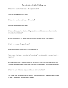 Constitution Article 1 Follow-up Questions