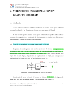 Vibraciones en Sistemas con un Grado de Libertad - Din&aacute;mica de Estructuras