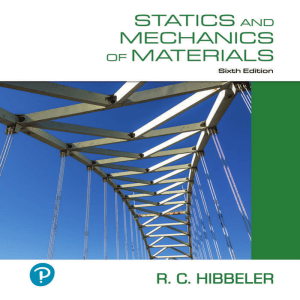 Statics and Mechanics of Materials, 6th Edition by Hibbeler