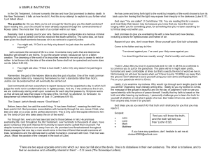 A Simple Invitation: Christian Gospel Explanation