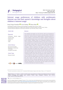 Children's Internet Use & Parental Perceptions: A Qualitative Study