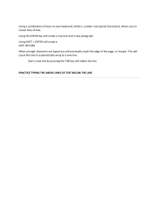 Typing Practice: Keyboard Basics & Formatting