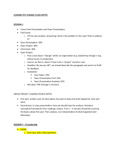 Leading People Change Class Notes