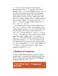 Method of Frobenius Differential Equations