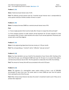CIVE 3720 HW 7: Engineering Economic Analysis Problems