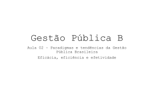 Gest&atilde;o P&uacute;blica B: Paradigmas e Tend&ecirc;ncias da Gest&atilde;o P&uacute;blica Brasileira