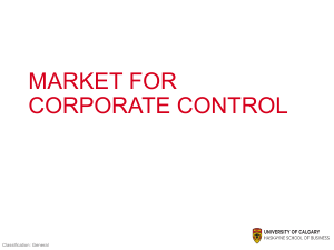 Market for Corporate Control Presentation