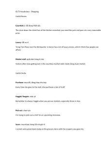 IELTS Vocabulary - Shopping