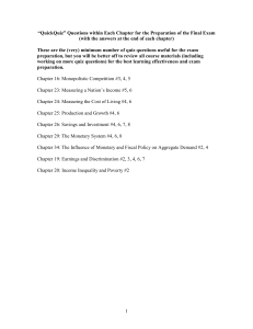 Economics Exam Prep: QuickQuiz Questions