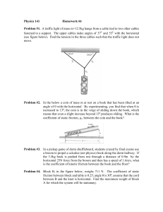 Physics 141 Homework 6: Force & Friction Problems