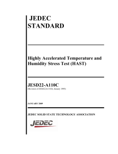 JEDEC Standard JESD22-A110C: HAST Test