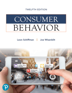 Consumer Behavior Textbook - Schiffman & Wisenblit 12th Edition