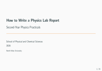 How to Write a Physics Lab Report: A University Guide