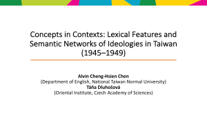 Concepts in Contexts Discourse based Sem