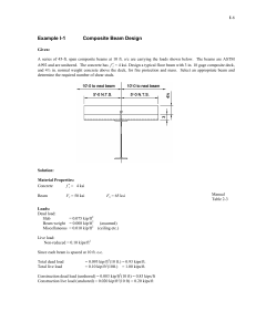 Composite Beam Design Example: W21x55 Selection & Shear Studs