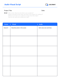 Audio-Visual Script Template for Educational Videos