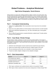 Global Problems Analytical Worksheet