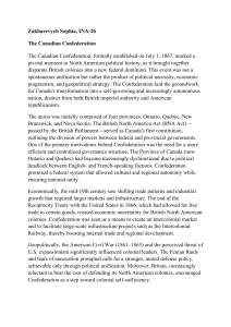 The Canadian Confederation: 1867 Unification