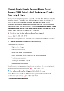 How to Contact Chase Travel Support (2026 Guide)