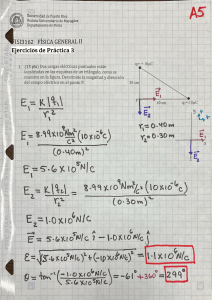 Ejercicios de Pr&aacute;ctica FISI3162: Campo El&eacute;ctrico