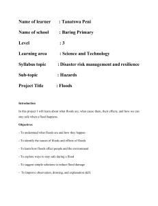 Elementary School Flood Project: Causes, Effects, Safety Tips