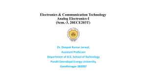 Analog Electronics-I Course Outline (Sem-3)