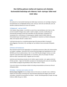 Karismatiskt ledarskap och risker i tech-startups: Uniti-fallet