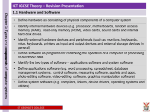 ICT IGCSE Hardware & Software Revision Presentation