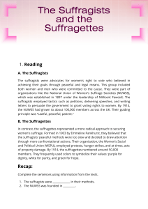 Suffragists vs Suffragettes: Women's Suffrage Movement