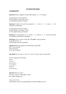 EC24224 EM Fields Assignment 1: Vector & Coordinate Problems