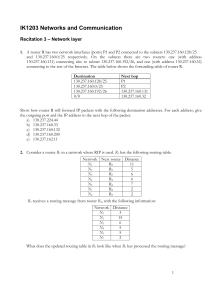 IK1203 Networks and Communication - Recitation 3