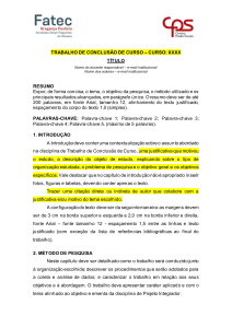 Modelo de TCC Fatec - Formata&ccedil;&atilde;o ABNT