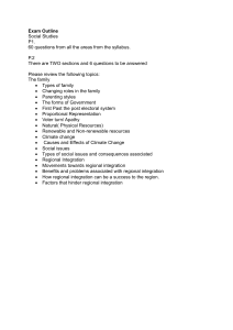 Social Studies Exam Outline