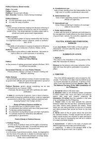 Political Science: State, Politics, Government, Theories
