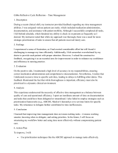 Gibbs Reflective Cycle: Time Management in Nursing