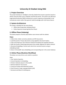 University AI Chatbot Using RAG: System Architecture & Workflow