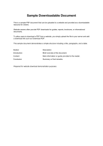 Sample Downloadable Document: PDF Guide
