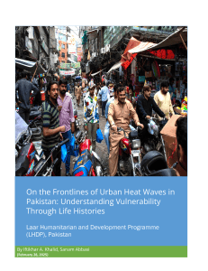 Urban Heat Waves in Pakistan: Vulnerability Through Life Histories