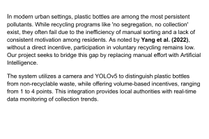 AI-Powered Plastic Bottle Sorting System