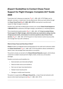 How to Contact Chase Travel Support for Flight Changes