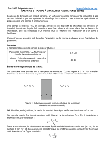 Exercice Bac 2023 Polyn&eacute;sie: Pompe &agrave; chaleur et habitation