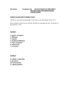 Life Science Chapter 2 Vocabulary List
