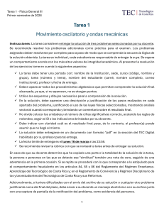 Tarea 1 F&iacute;sica General III: Oscilatorio y Ondas Mec&aacute;nicas