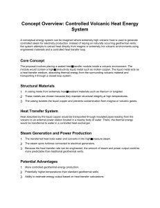 Controlled Volcanic Heat Energy System Concept