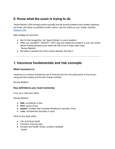 Texas Insurance Licensing Exam Study Guide