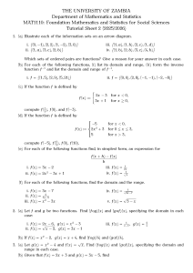 University of Zambia MAT1110 Tutorial Sheet 2